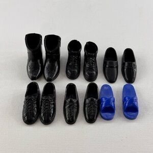 Vintage 80s/90s Barbie Ken Shoes 6 Pairs  Cowboy Boots Sandals Sneakers Formal